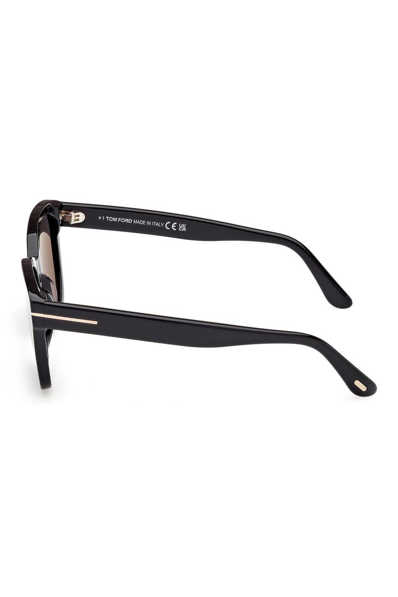 Haylay 53mm Square Sunglasses (Nordstrom Exclusive), Alternate, color, SHINY BLACK ECO / SMOKE LENSES
