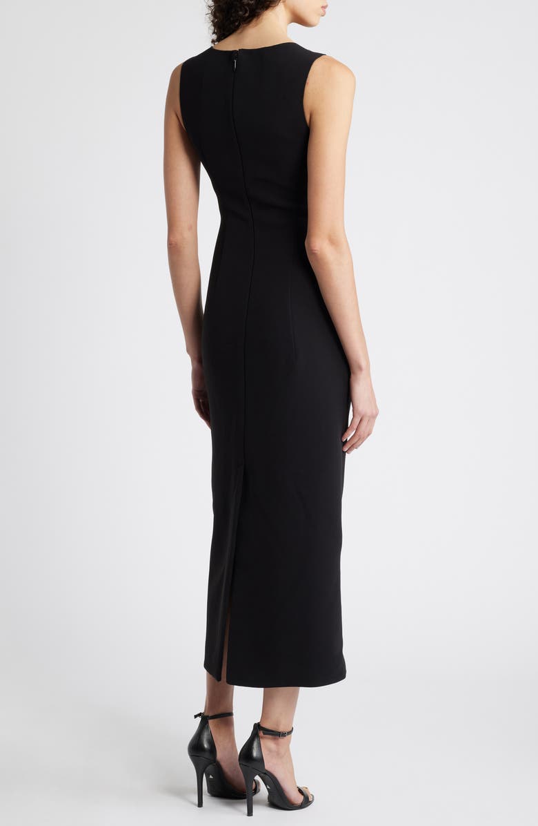 Acler Warfield Midi Dress, Alternate, color, Black
