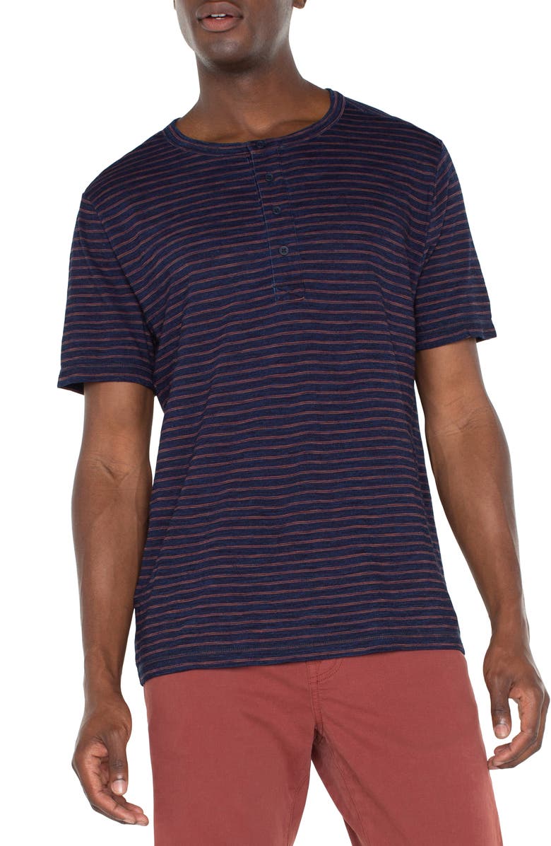 Liverpool Stripe Henley T-Shirt, Main, color, 