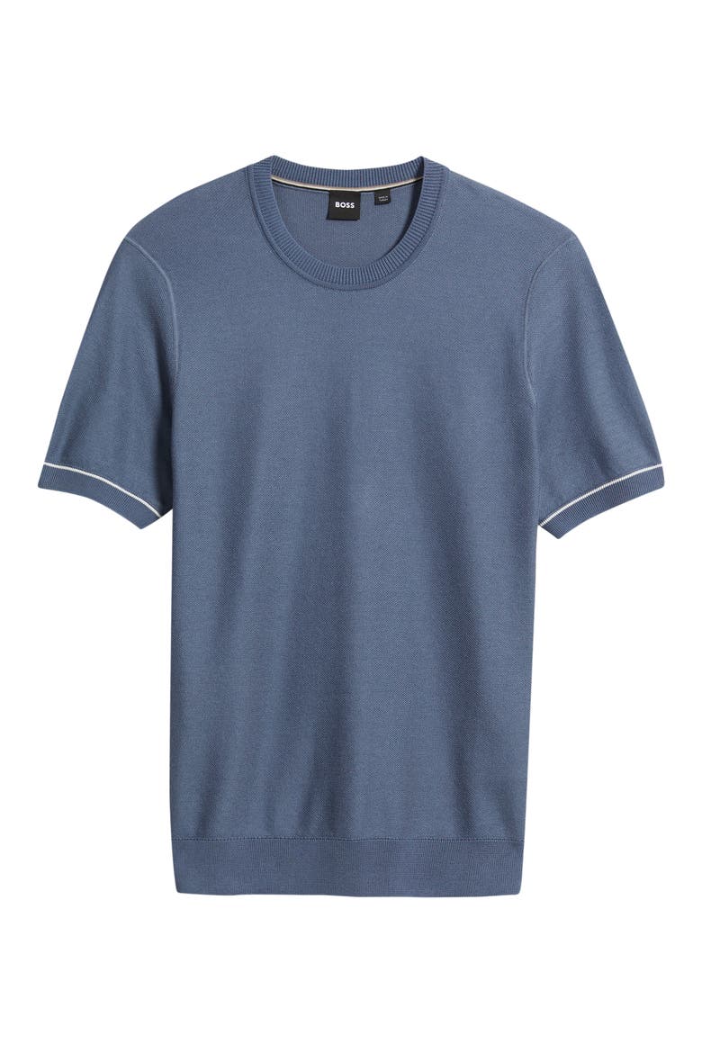 H-Nalon Textured Cotton & Lyocell Top, Alternate, color, OPEN BLUE