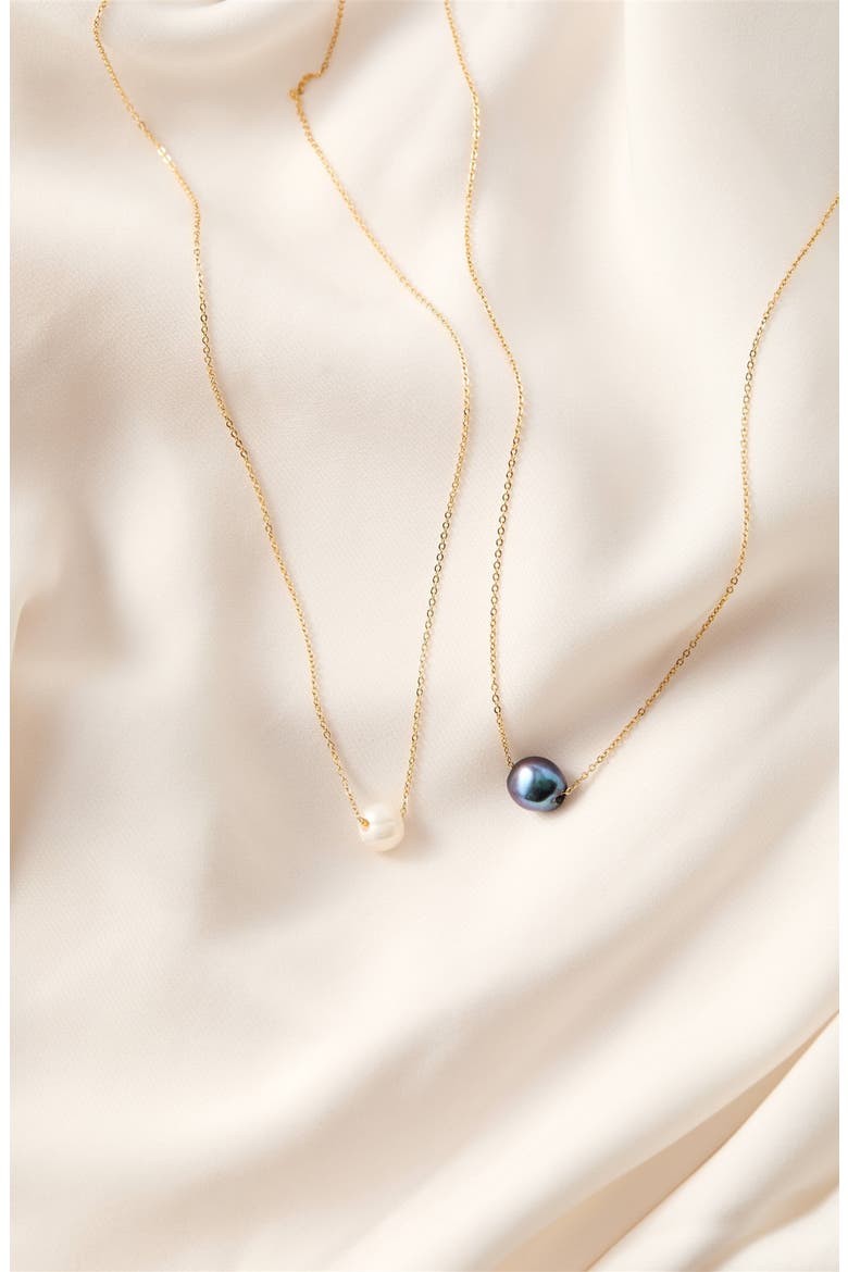 Charlize Freshwater Pearl Necklace, Alternate, color, GOLD / PEACOCK