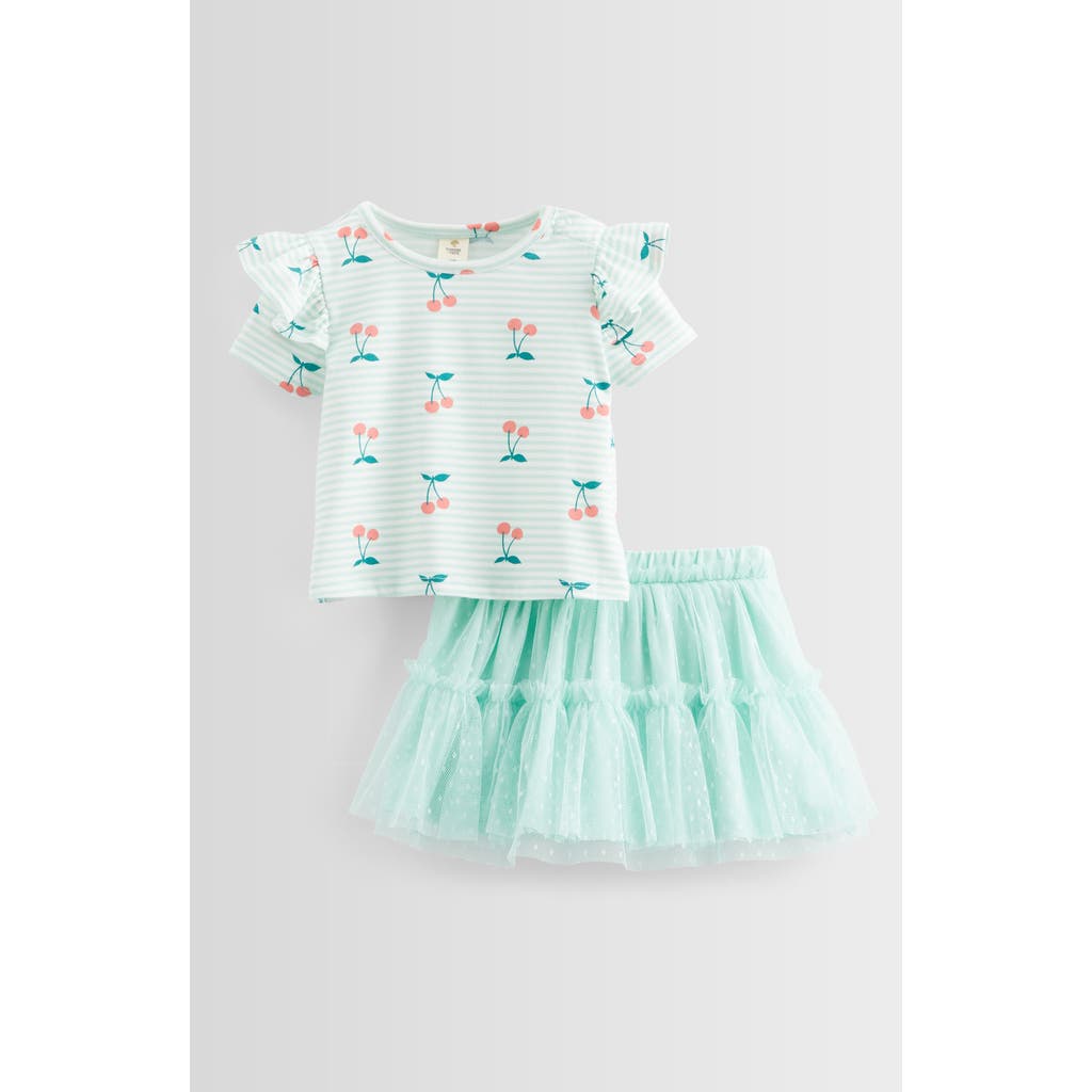 Tucker + Tate Ruffled Graphic T-shirt & Tiered Tutu Skirt Set