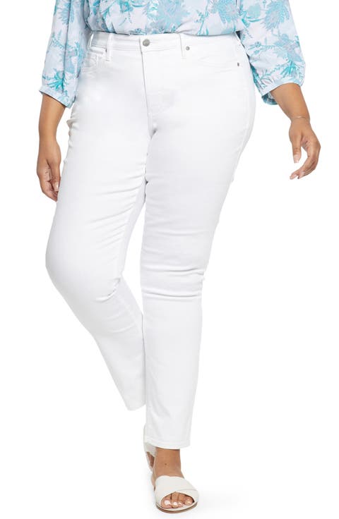 Sheri Slim Ankle Jeans (Moss Pigment) (Plus Size)