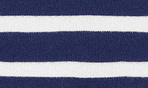 Polo Ralph Lauren Ralph Lauren Polo Bear Stripe Long Sleeve Graphic Dress & Bloomers In Newport Navy/paper White Strp