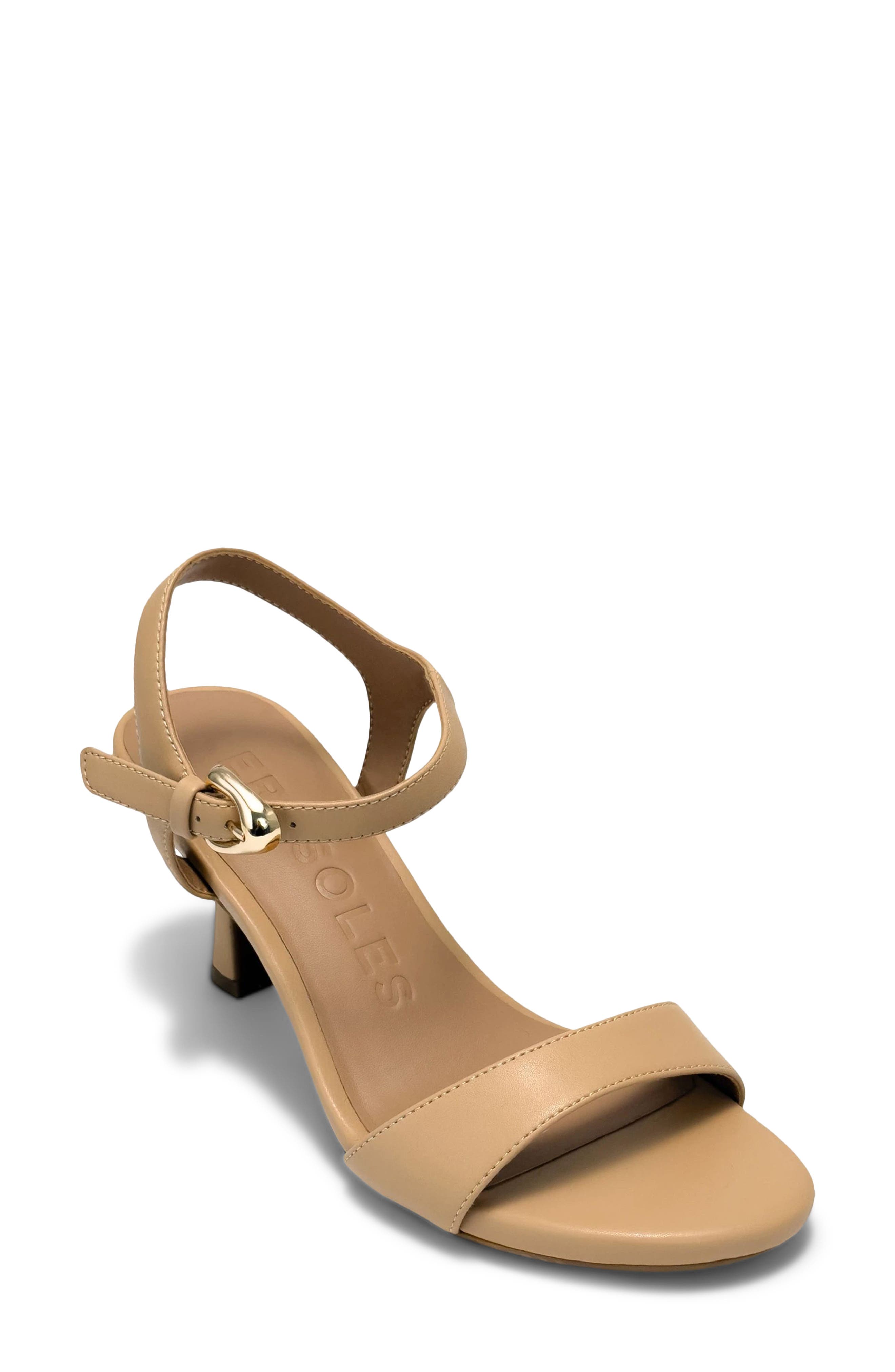 Destiny Faux Leather Sandal, Main, color, BEIGE BISQUE