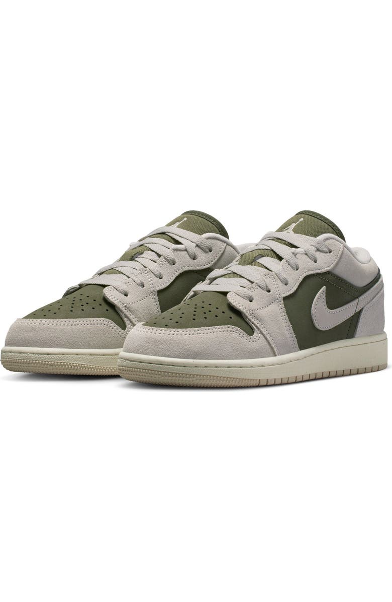 Nike Air Jordan 1 Low Sneaker, Main, color, 201 Mdoliv/Ltowbr