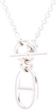 Pre-Owned Hermes Chaine d'Ancre Pendant Necklace Sterling Silver