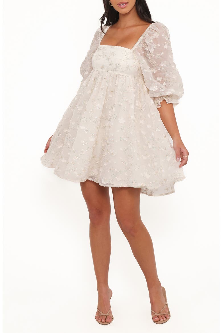 Lillian Lace & Sequin Minidress, Main, color, IVORY SEQUIN
