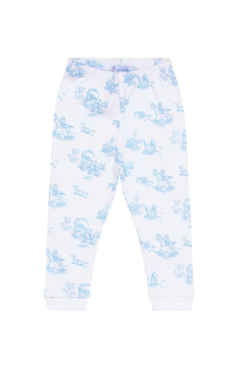 Blue Toile Baby Pajamas - Baby, Alternate, color, Blue