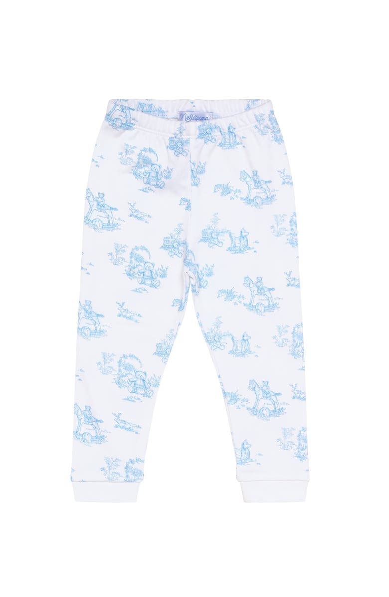 Nellapima Blue Toile Baby Pajamas - Baby, Alternate, color, Blue