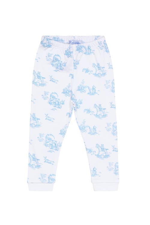 Nellapima Blue Toile Baby Pajamas In Blue