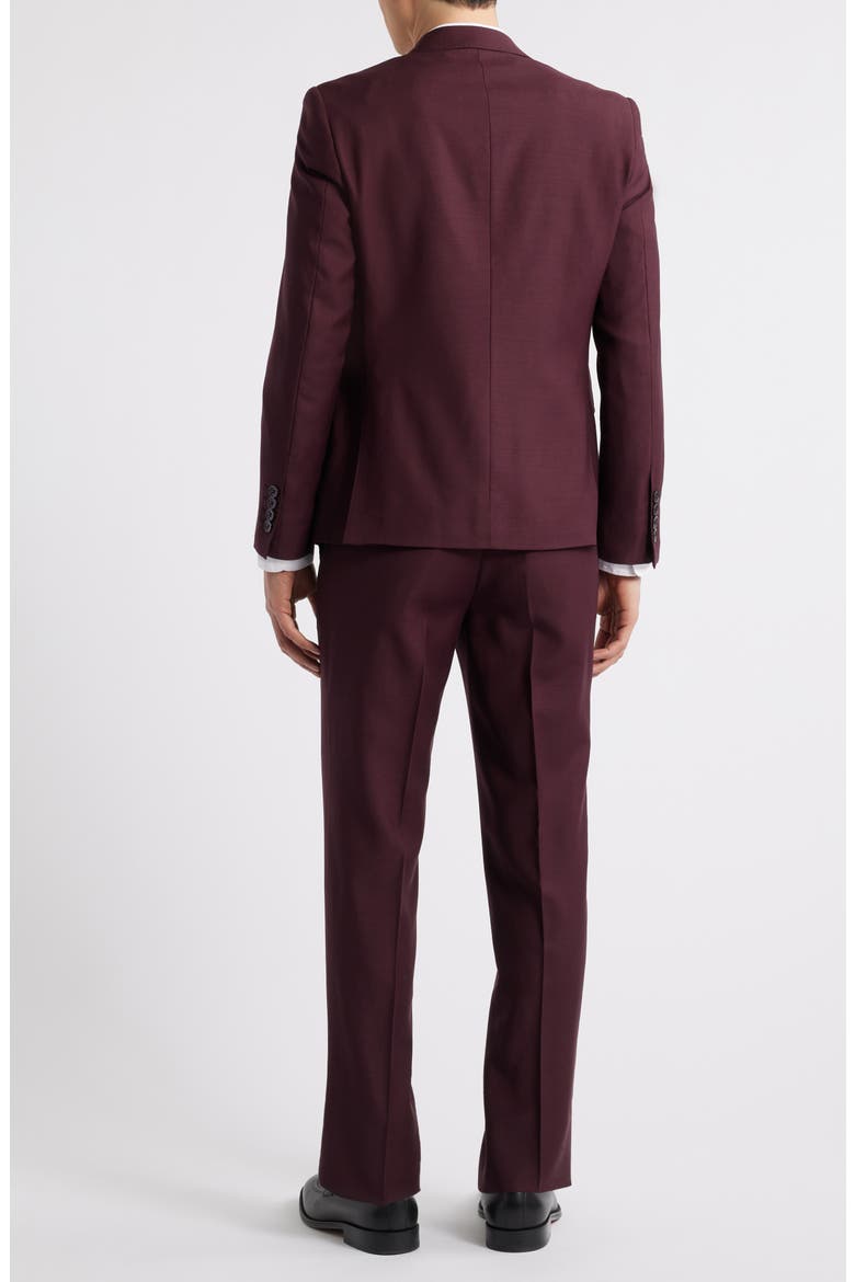 Matteo Slim Fit Burgundy Wool Suit, Alternate, color, MERLOT