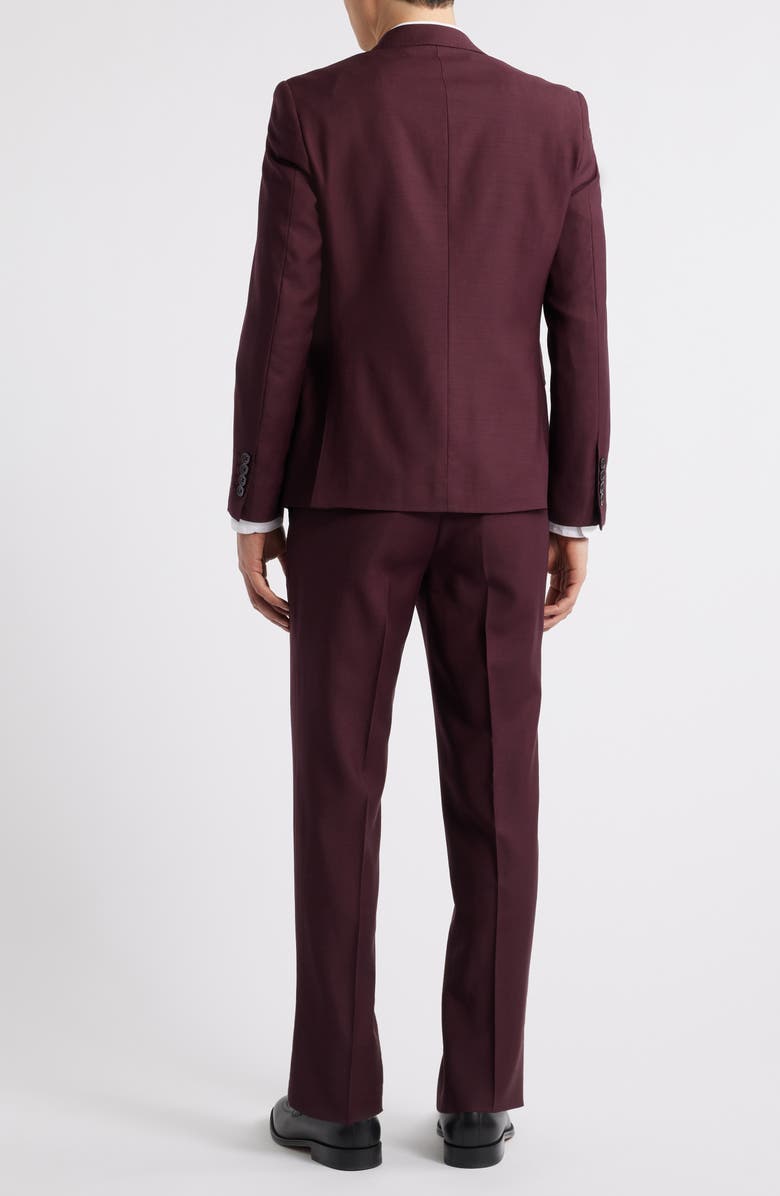 Matteo Slim Fit Burgundy Wool Suit