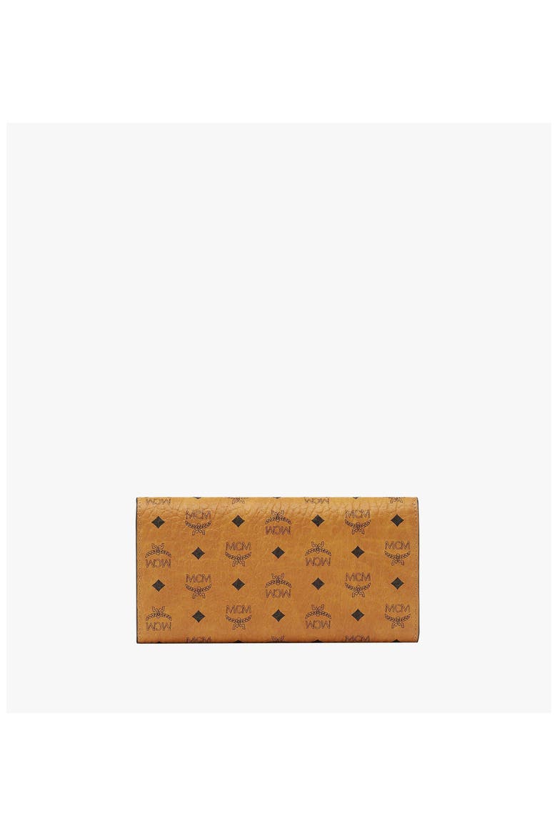 Aren Continental Wallet in Visetos, Alternate, color, COGNAC