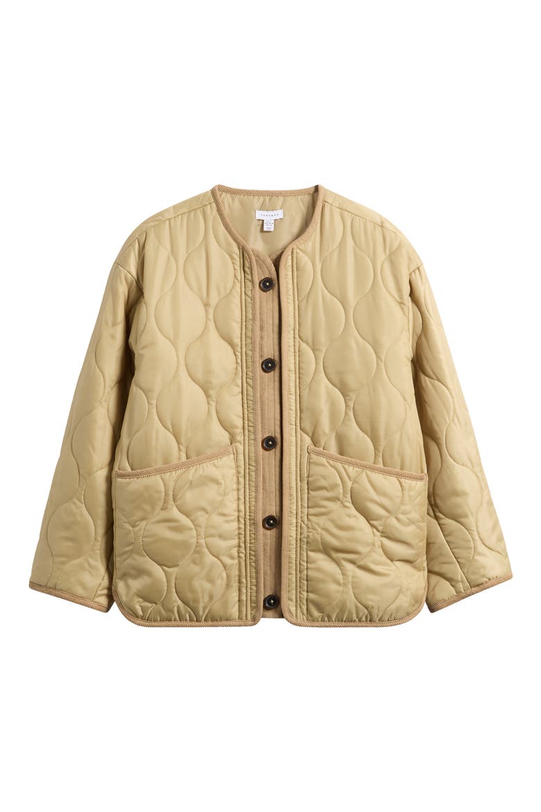 Double Layer Quilted Liner Jacket, Alternate, color, BEIGE