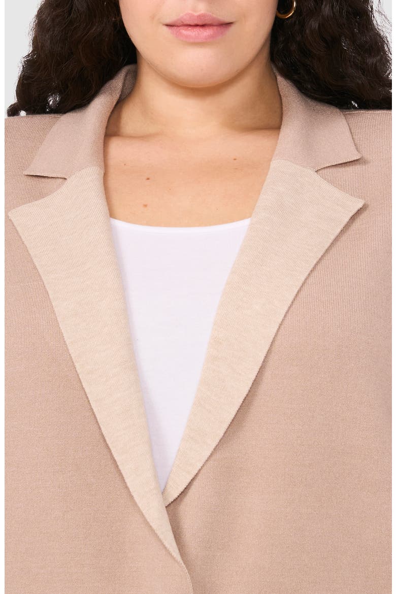 Lapel Long Cardigan, Alternate, color, SIMPLY TAUPE