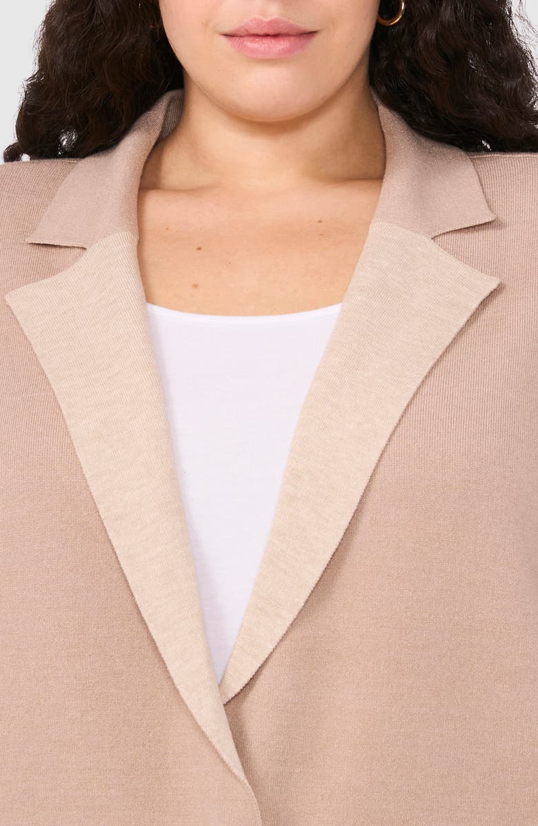 Halogen<sup>®</sup> Lapel Long Cardigan, Alternate, color, Simply Taupe
