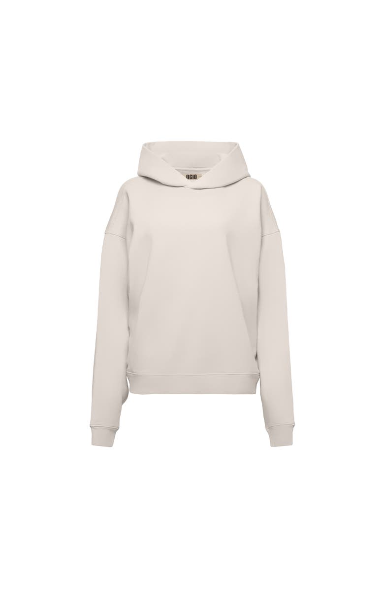 Ocio Women's Organic Cotton Teddy Oversized Hoodie, Alternate, color, Stone