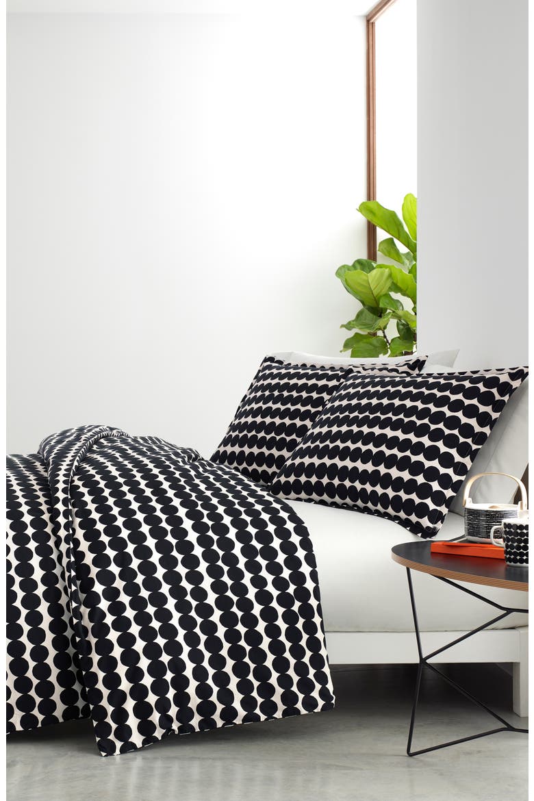 Rasymatto Duvet Cover & Sham Set, Alternate, color, BLACK