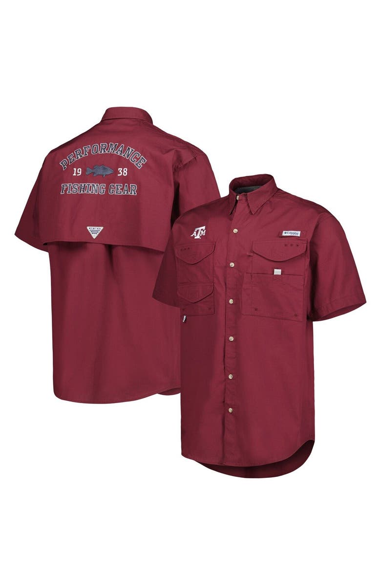 Columbia Men's Columbia Maroon Texas A&M Aggies Bonehead Button-Up Shirt, Main, color, Maroon