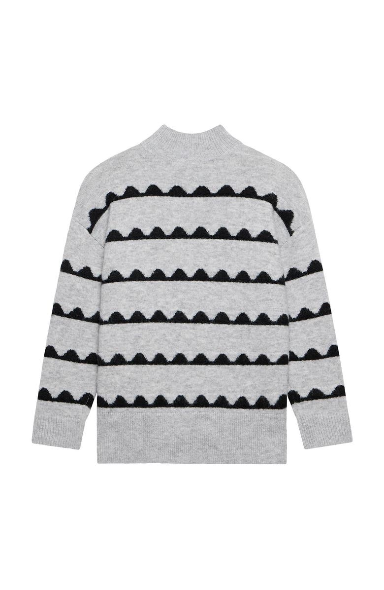 MINT VELVET Scallop Knit Sweater, Alternate, color, Grey