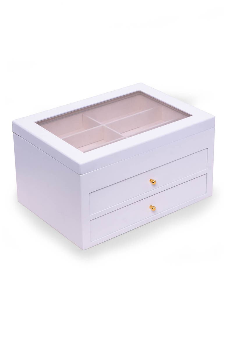 Kelly 18-Pair Glasses Storage Box, Main, color, WHITE