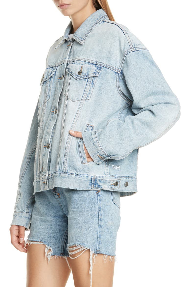 Karma Oversize Denim Jacket, Alternate, color, DENIM