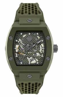 The $keleton Ecoceramic Automatic Silicone Strap Watch