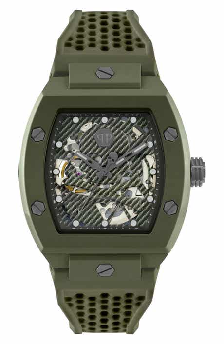 The $keleton Ecoceramic Automatic Silicone Strap Watch