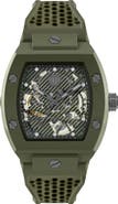 PHILIPP PLEIN The $keleton Ecoceramic Automatic Silicone Strap Watch