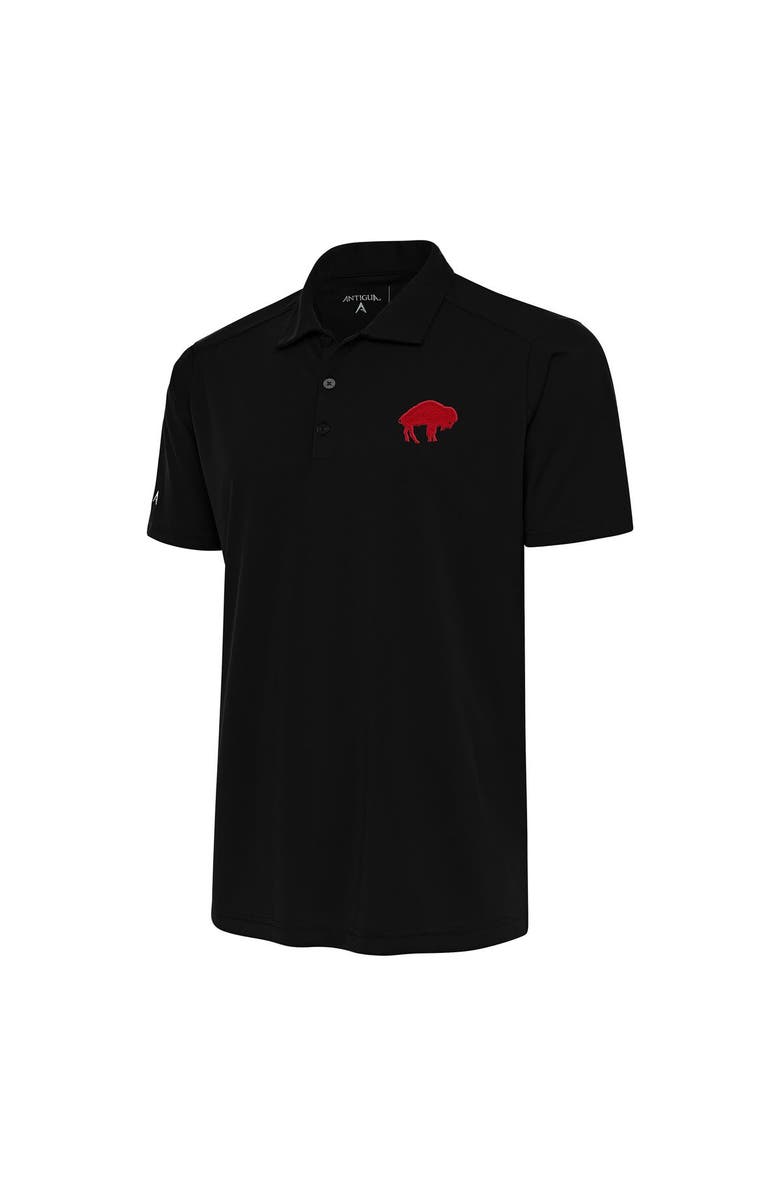 ANTIGUA Men's Antigua Black Buffalo Bills Team Logo Throwback Tribute Polo, Main, color, 