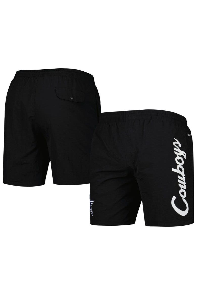 Men's Mitchell & Ness Black Dallas Cowboys Team Essentials Nylon Shorts, Main, color, Black