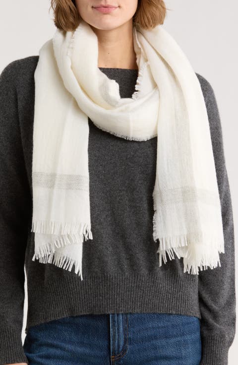 Wool & Cashmere Stripe Scarf