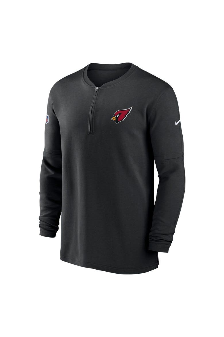Men's Nike  Black Arizona Cardinals 2023 Sideline Performance Long Sleeve Tri-Blend Quarter-Zip Top, Alternate, color, Black