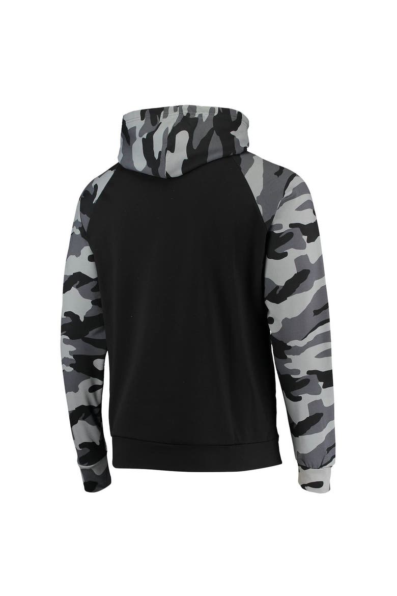 Men's FOCO Black Detroit Tigers Camo Raglan Pullover Hoodie, Alternate, color, Black