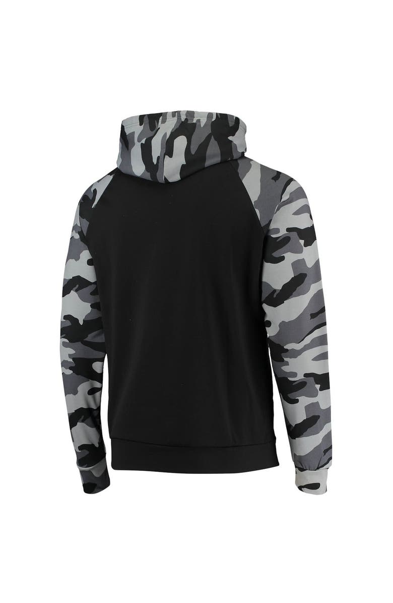 FOCO Men's FOCO Black Detroit Tigers Camo Raglan Pullover Hoodie, Alternate, color, 