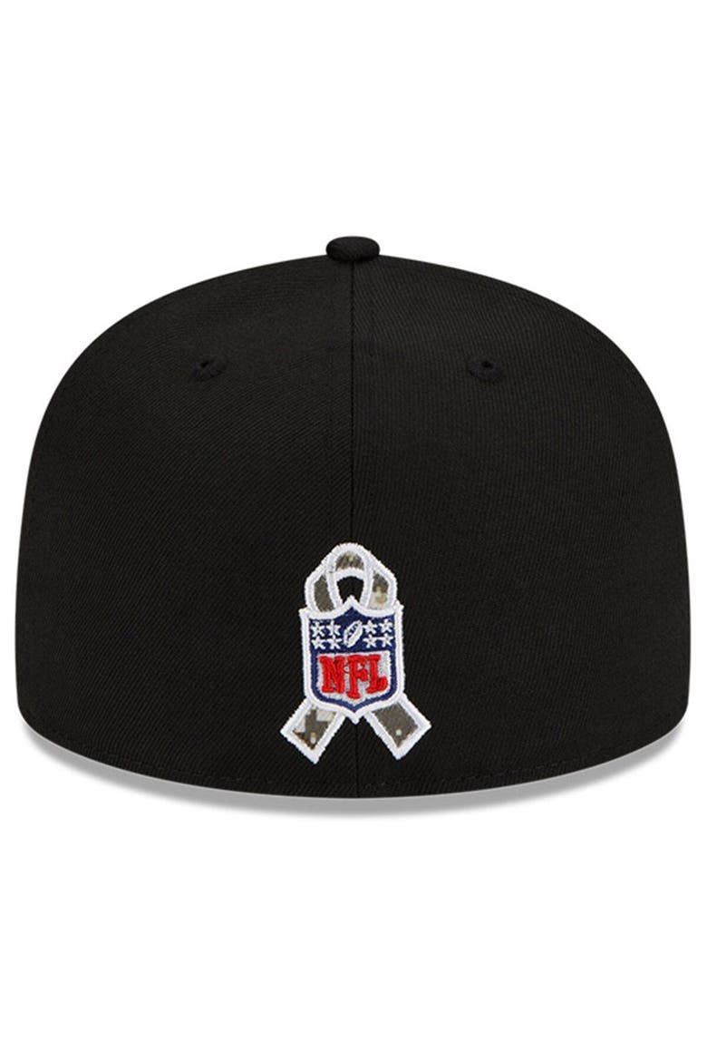 Men's New Era Black/Camo Seattle Seahawks 2021 Salute To Service 59FIFTY Fitted Hat, Alternate, color, Black