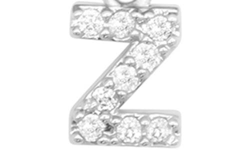 Adornia Silver Stretch With Mini Crystal Initial Bracelet Set In Silver-z