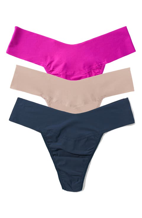 Breathe Assorted 3-Pack V-Cut Thongs