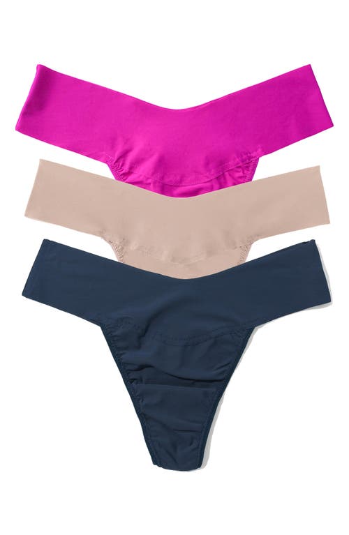 Hanky Panky Breathe Assorted 3-pack V-cut Thongs In Multi