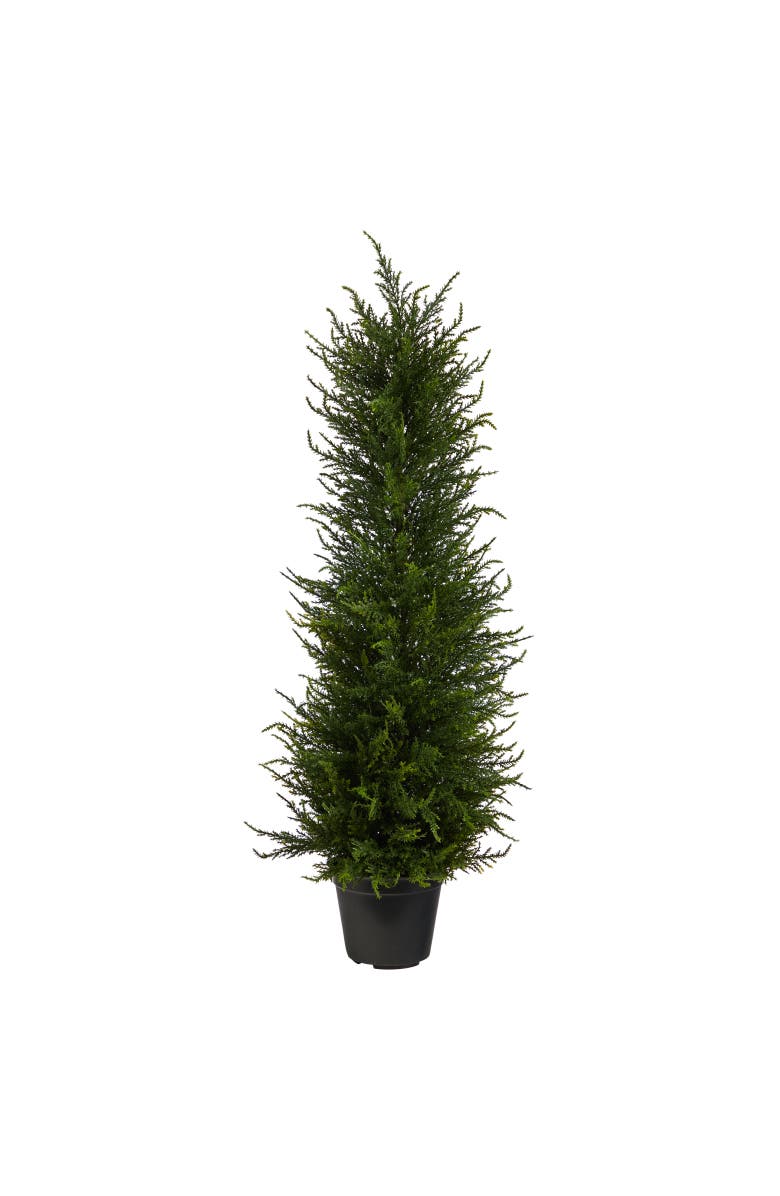 NEARLY NATURAL 2.5-ft Cypress Artificial Tree UV Resistant, Main, color, Green