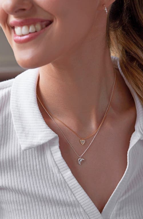 Estella Bartlett Croissant Charm Necklace In Green
