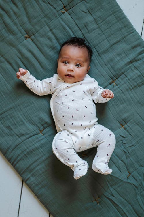 Ely's & Co. Baby Cotton Ribbed Zipper Footie In Ivory/plum Berry