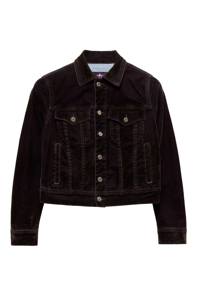 Adi Flocked Trucker Jacket, Alternate, color, FLOCK BROWN