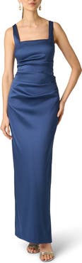 Aidan Mattox Stretch Mikado Column Gown