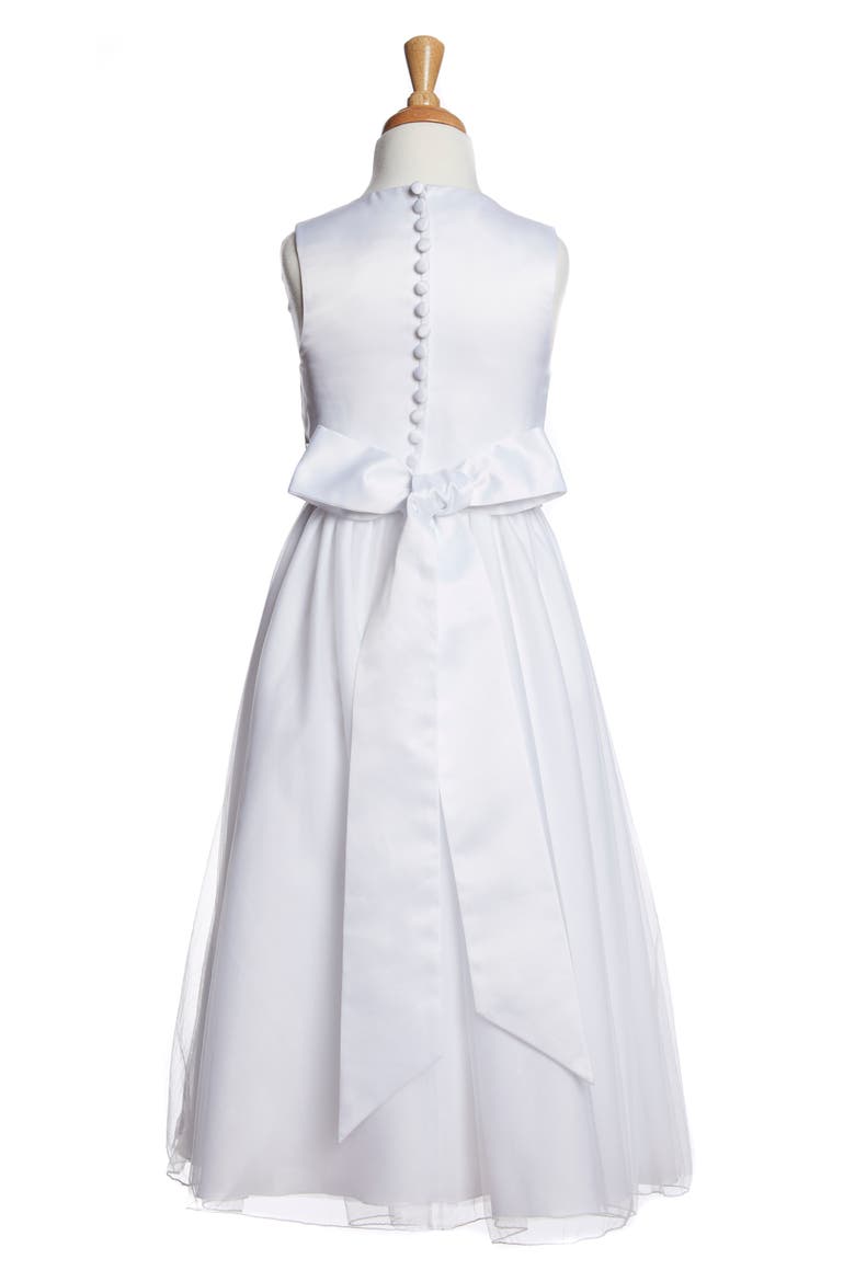 Beaded Communion Dress, Alternate, color, WHITE