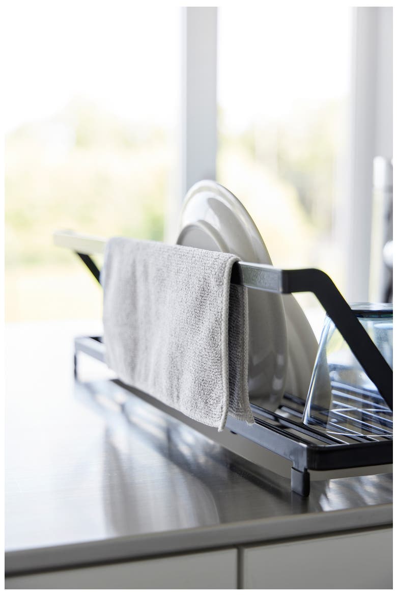 Slim Over-the-Sink Dish Drying Rack, Alternate, color, BLACK