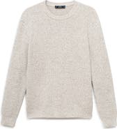 MANGO Marled Cotton Crewneck Sweater