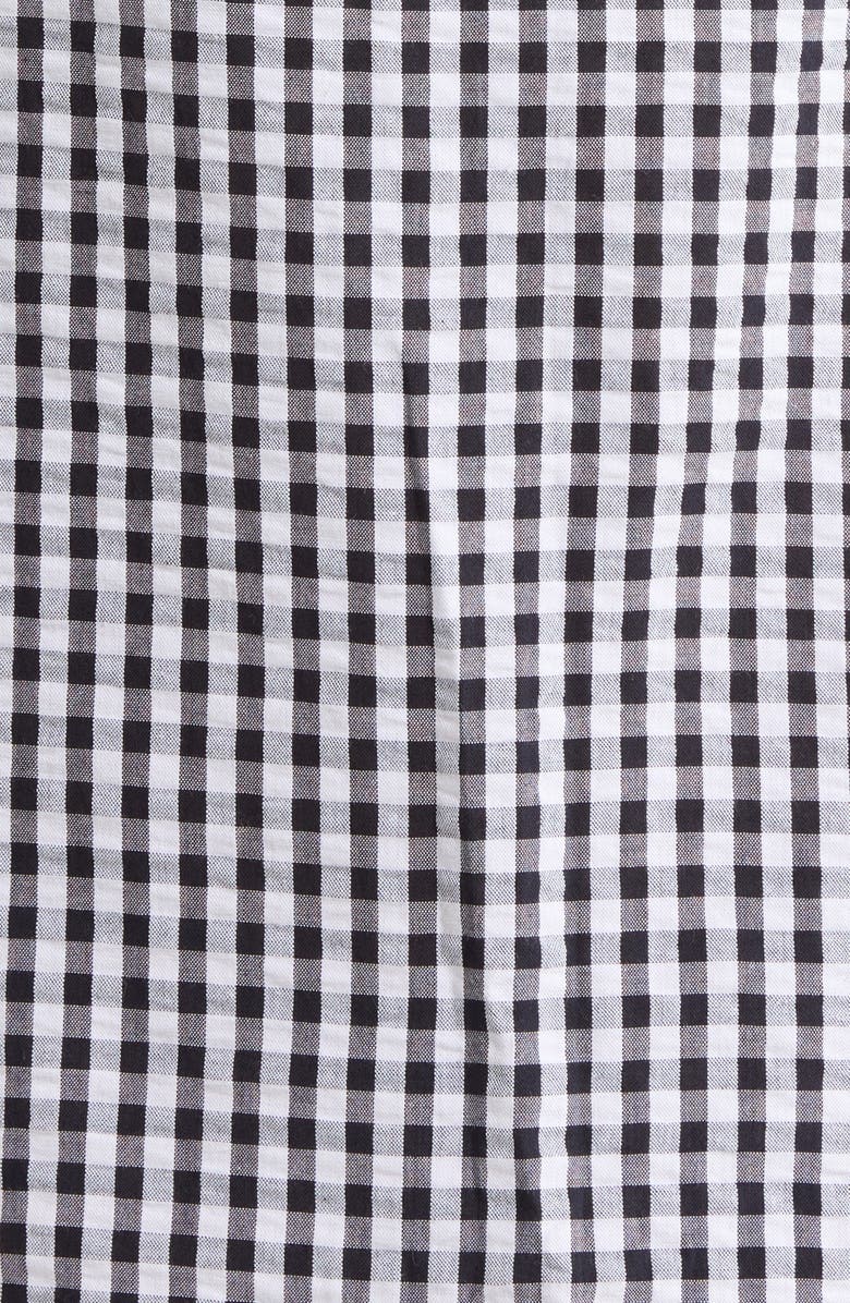 French Connection Gingham Seersucker Chemise, Alternate, color, Utility Blue Combo