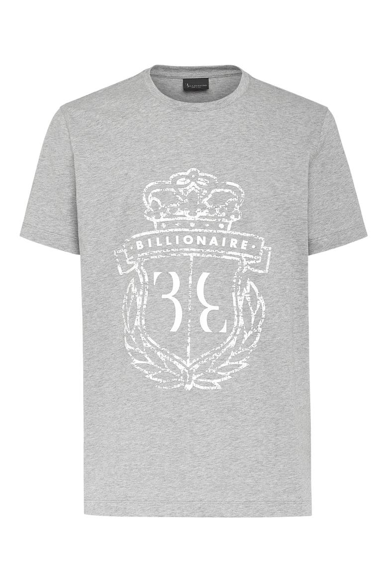 T-Shirt Round Neck Ss Men, Main, color, grey